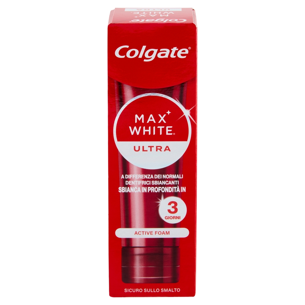 Colgate dentifricio sbiancante Max White Ultra Active Foam 50 ml